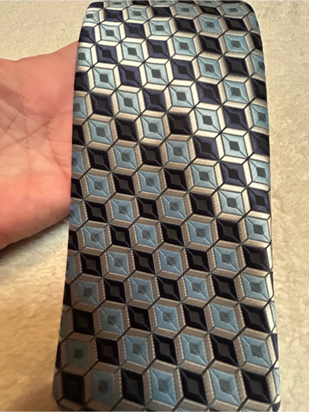 🎁3 for $30 - Blue & Black Clip On Tie